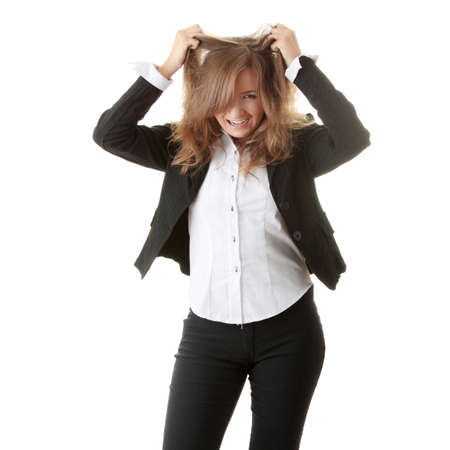 Trouble woman isolated on white background
の写真素材