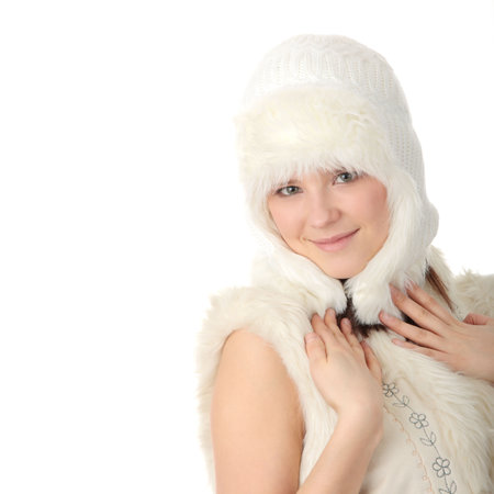 Beautiful young woman portrait, isolated on white background
の写真素材