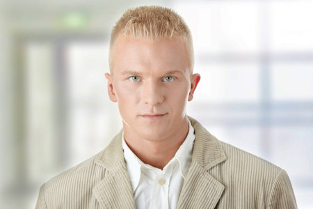 Young caucasian business man portrait の写真素材