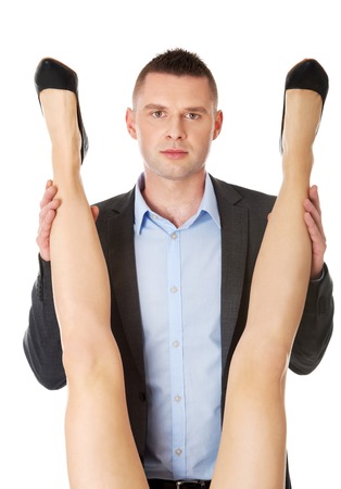 Seductive woman and man - office romance concept.の写真素材