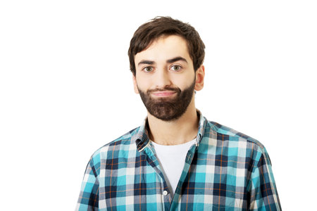 Smiling young handsome casual man.