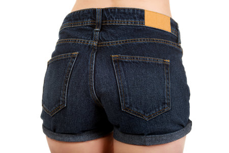Sexy woman body in jeans shorts.の写真素材