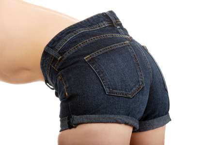 Sexy woman body in jeans shorts.の写真素材