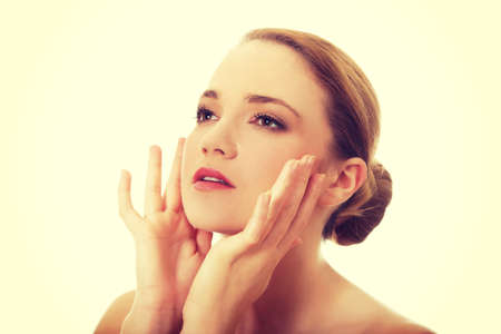 Beautiful young sensual spa woman.の写真素材