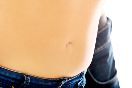 Young man standing close to woman.の写真素材