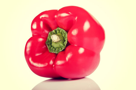 Red paprica isolated on white background.