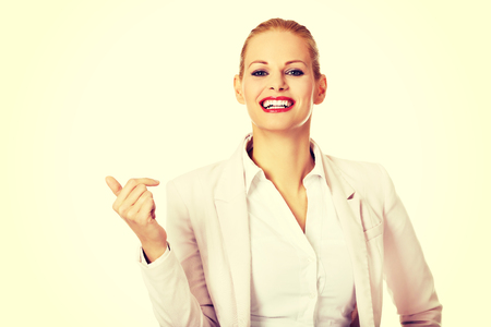 Beautiful happy young business woman.の写真素材