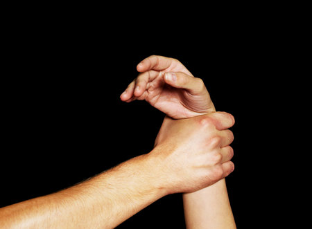 Stop violence against women, studio shoot