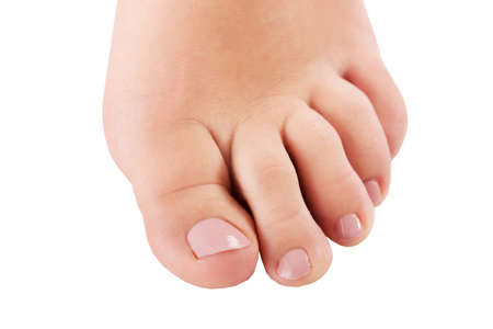 Woman's smooth bare foot with pedicure.の写真素材