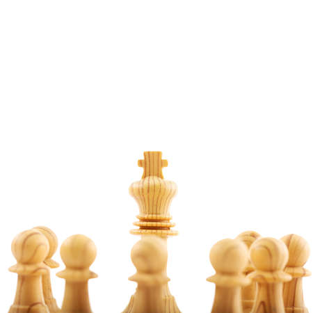 Chess pawns - business leadership  concept.の写真素材