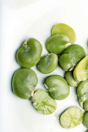 Heap of boiled broad beans.の写真素材