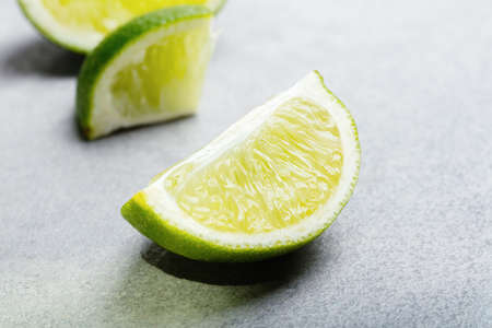 Pieces of fresh lime fruit.の写真素材