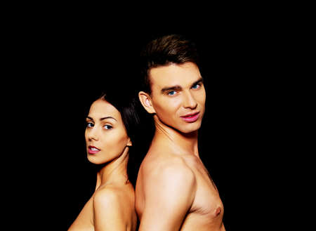 Closeup of undressed sensual couple.の写真素材