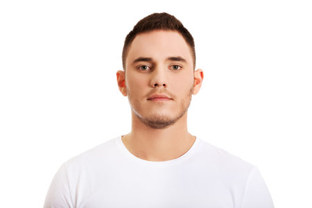 Portrait of young handsome man