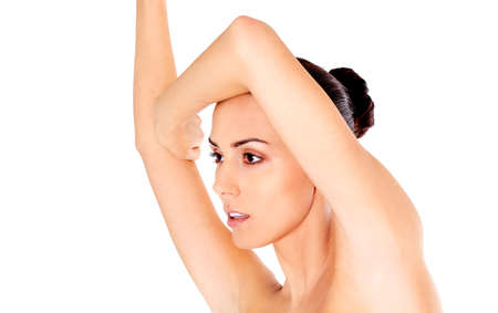 Portrait of beautiful spa womanの写真素材
