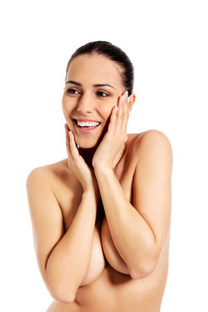 Picture of a healthy naked woman with perfect body.の写真素材