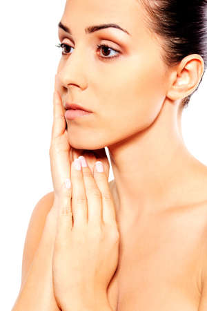Portrait of beautiful spa womanの写真素材