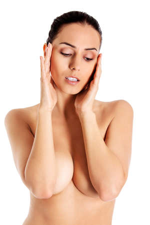 Picture of a healthy naked woman with perfect body.の写真素材