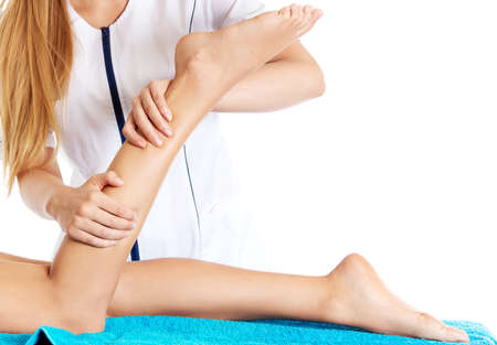 Woman having massage of body in the spa salon. Beauty treatment concept.の写真素材