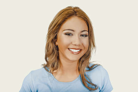 Friendly smiling young woman.の写真素材
