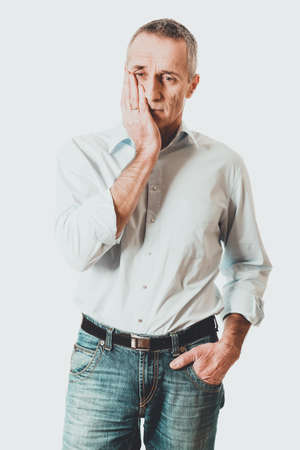 Man having toothacheの写真素材