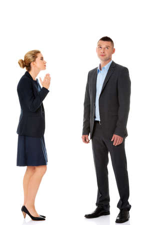 Business fight concept. Business people have conflictの写真素材