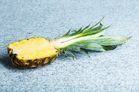 Fresh juicy pineapple on the table.の写真素材