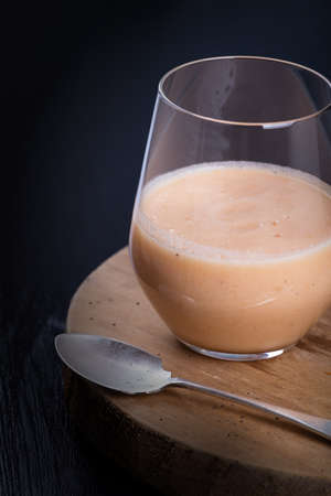 Glass of fresh fruit smoothie.の写真素材