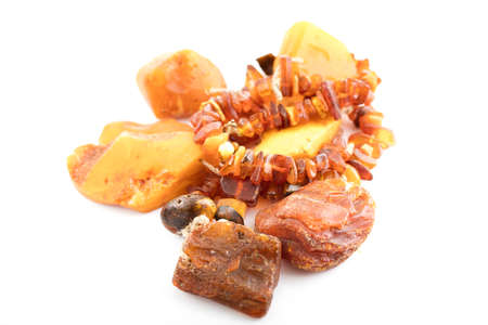 The raw amber from coast of the Baltic seaの写真素材