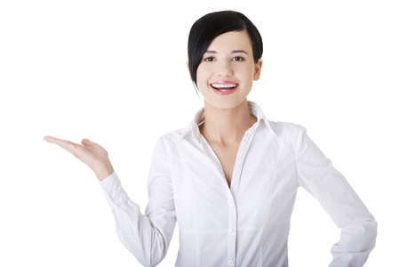 Happy young business womanの写真素材