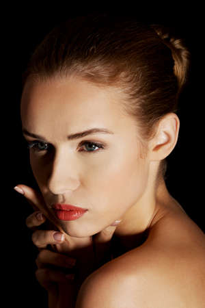 Portrait of beutiful caucasian woman.の写真素材