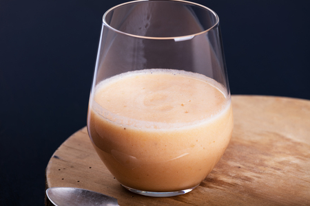 Glass of fresh fruit smoothie.の写真素材