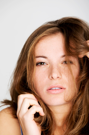 Beautiful redhead womanの写真素材