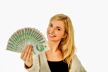 Money win, polish zloteの写真素材