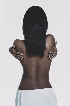 Beautiful back of womanの写真素材