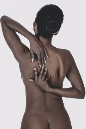 Back pain concept.の写真素材