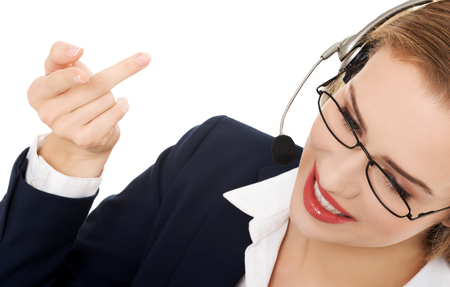 Hard work in callcenterの写真素材