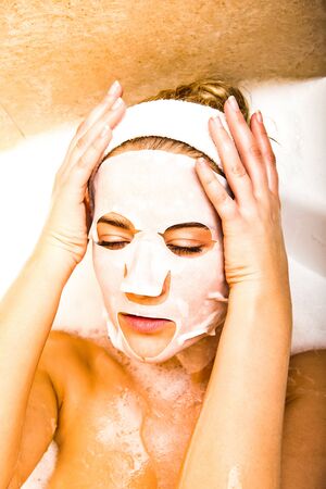 Woman with face maskの写真素材