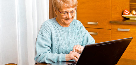 Grandma with laptop