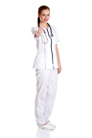 Woman in medical uniformの写真素材