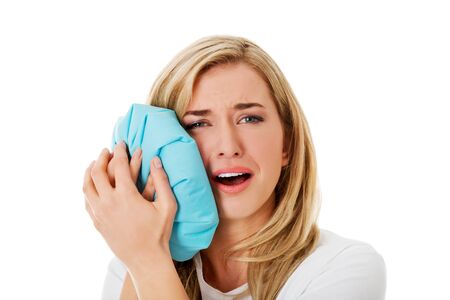 Woman with toothacheの写真素材