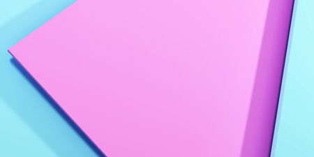 Pink and blue pastel background for creative minimalist promotion design. 3d renderの写真素材