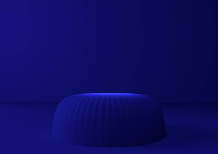 3D rendering background wall with displayの写真素材