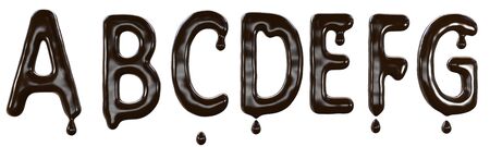 Chocolate font food type. 3dの写真素材