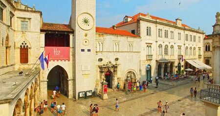 Panoramic view od Stradun street in Dubrovnikのeditorial素材