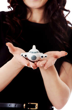 Travelling by plane conception, planes modelの写真素材