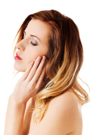 Spa woman faceportrait.の写真素材