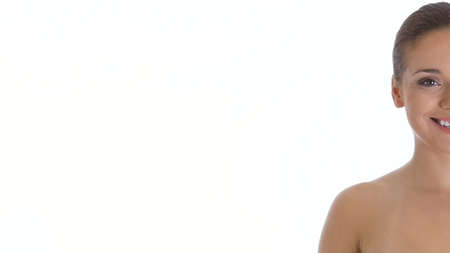 Beautiful cheerful young womanの写真素材
