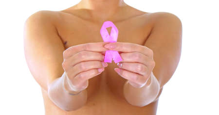 Pink ribbon -the breast cancer awarenessの写真素材