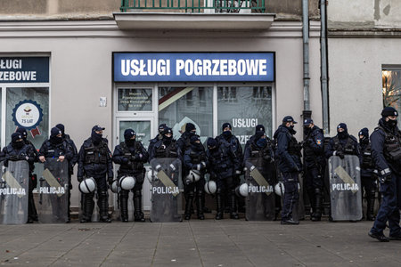 13 december 2020 - Warsaw, Poland - anti-government protests in the streets of the capital